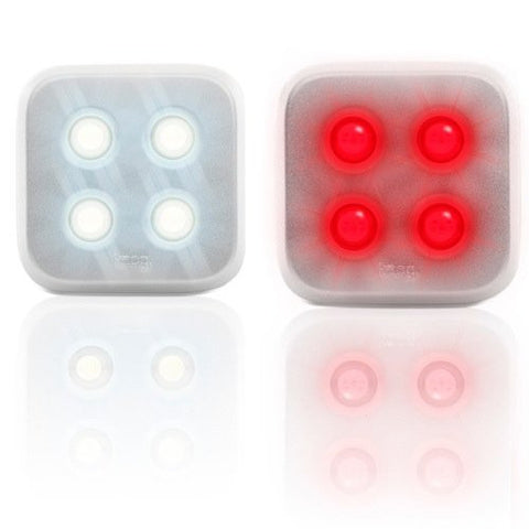 Knog Blinder 4 Twinpack Light Silver